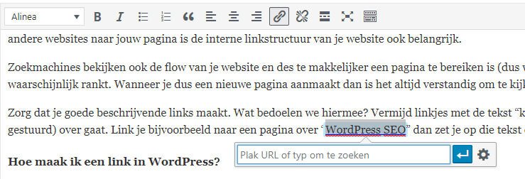 Link maken WordPress