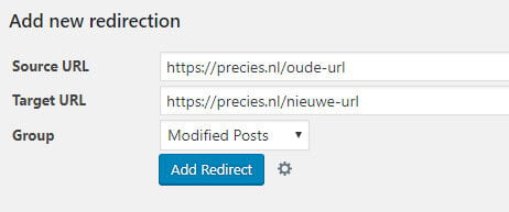 WordPress 301 redirection plug-in