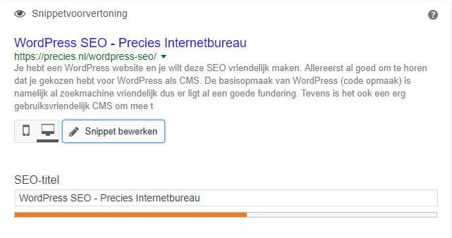 WordPress seo titel ingeven