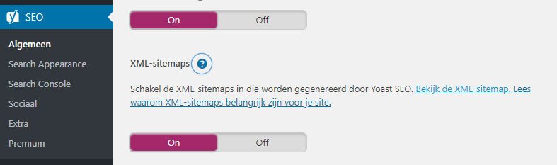 Yoast SEO XML sitemap
